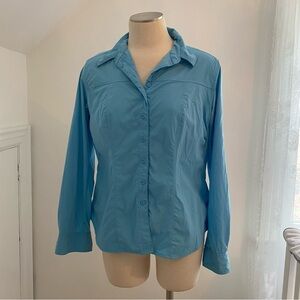 Koppen Women's Blue Button-Up Shirt L